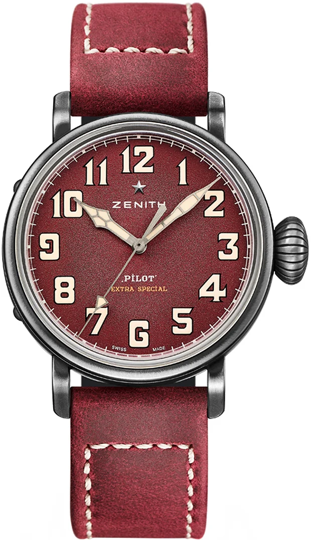 PILOT 14-585 　5 〈B〉 Zenith Pilot Type 20 Extra Special Burgundy Grained Dial 11.1941